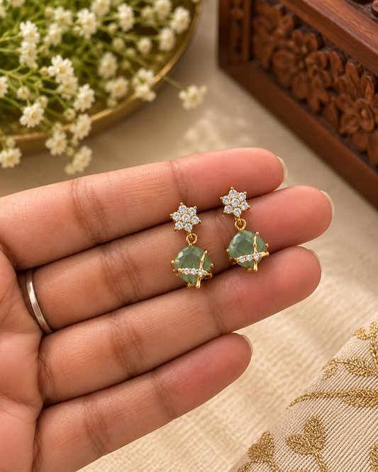 Trishna AD Mint Earrings