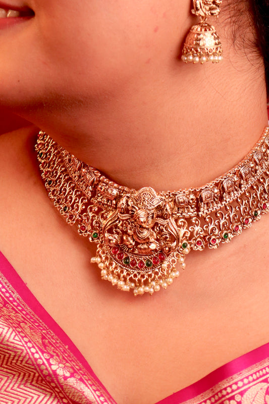 Gajanana Temple Necklace set