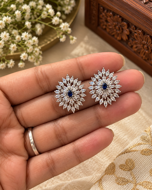 Anti tarnish blue studs