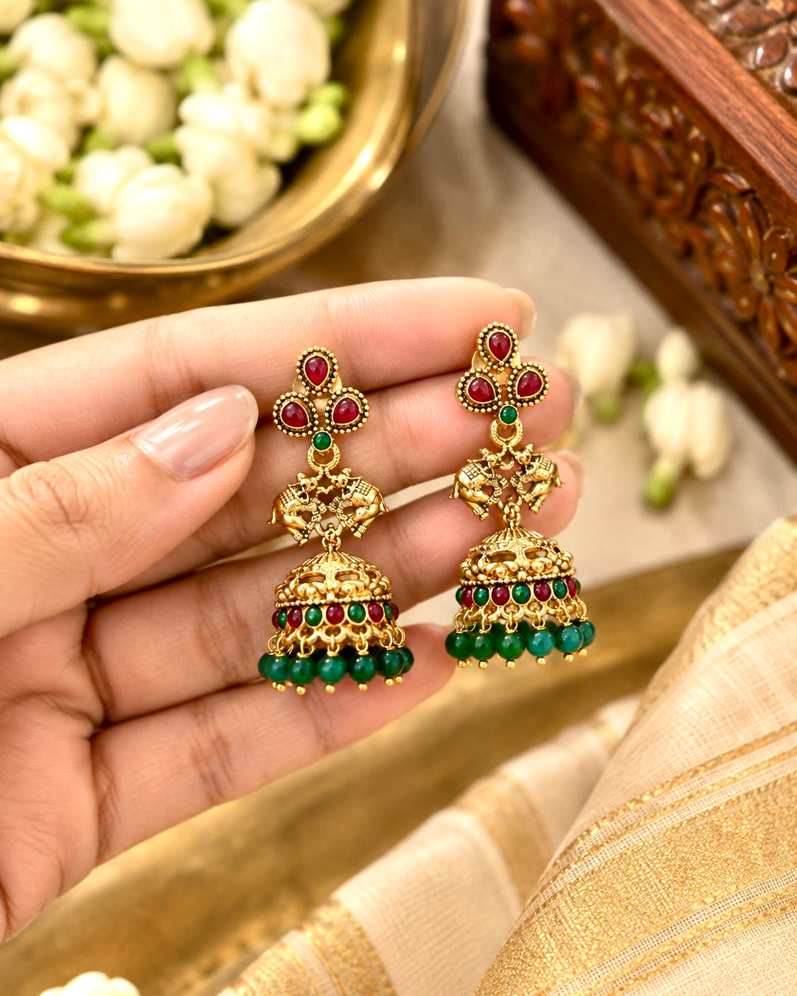 Gaja Kamini green Earrings