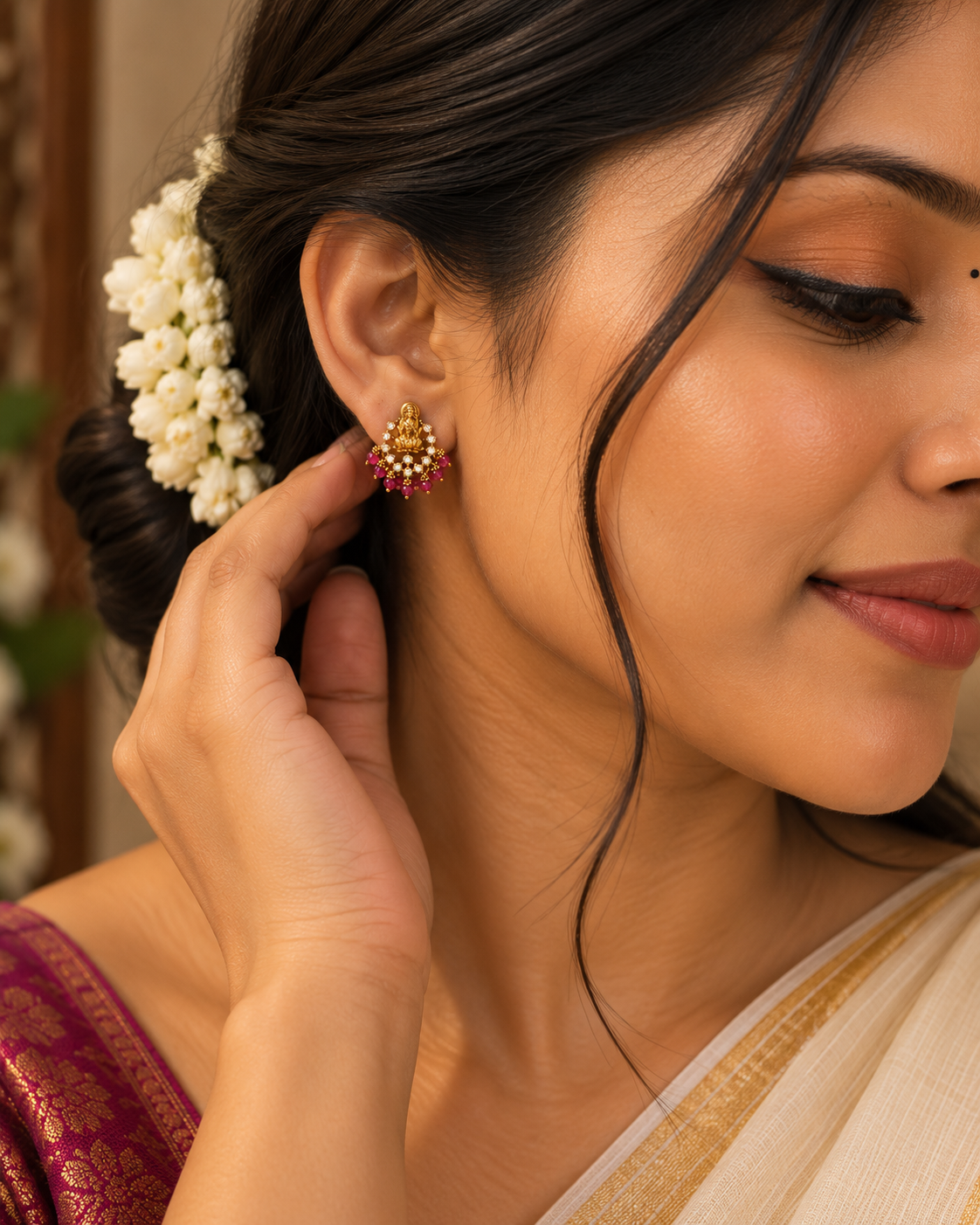 Laxmi Ruby Studs
