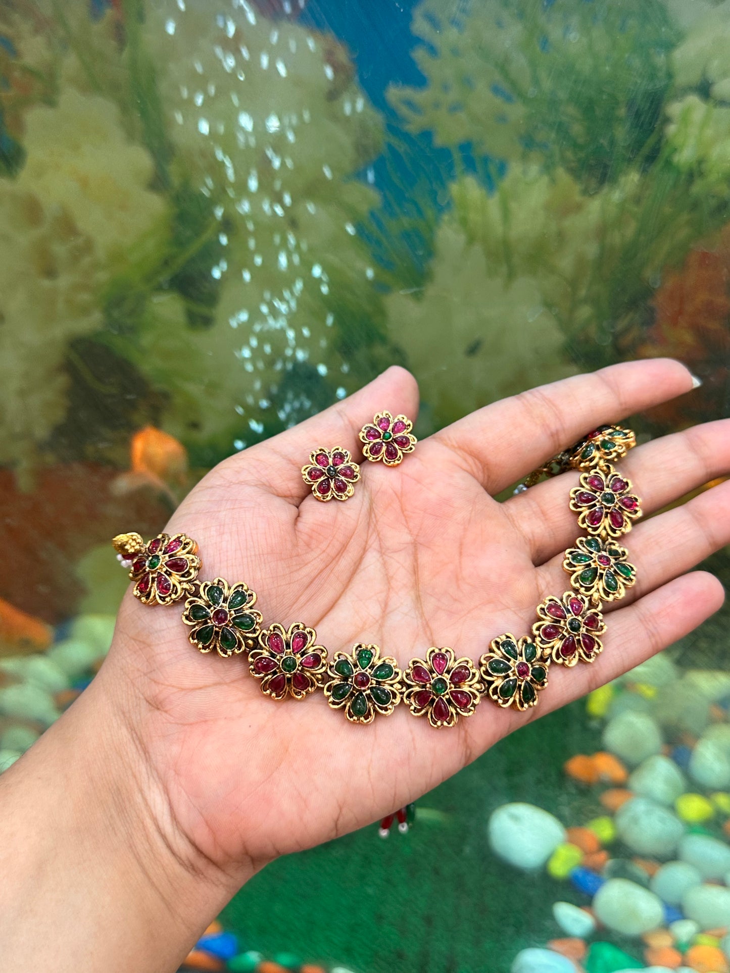 Maya Floral Necklace Set