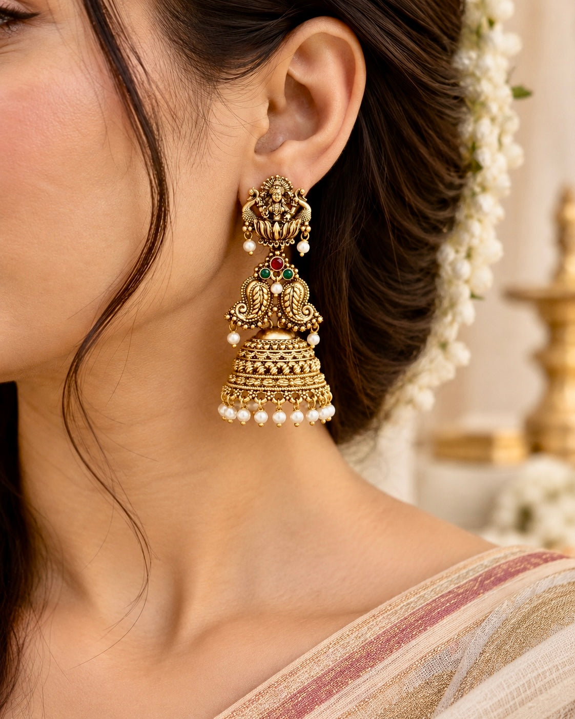 Nishtha White Earrings