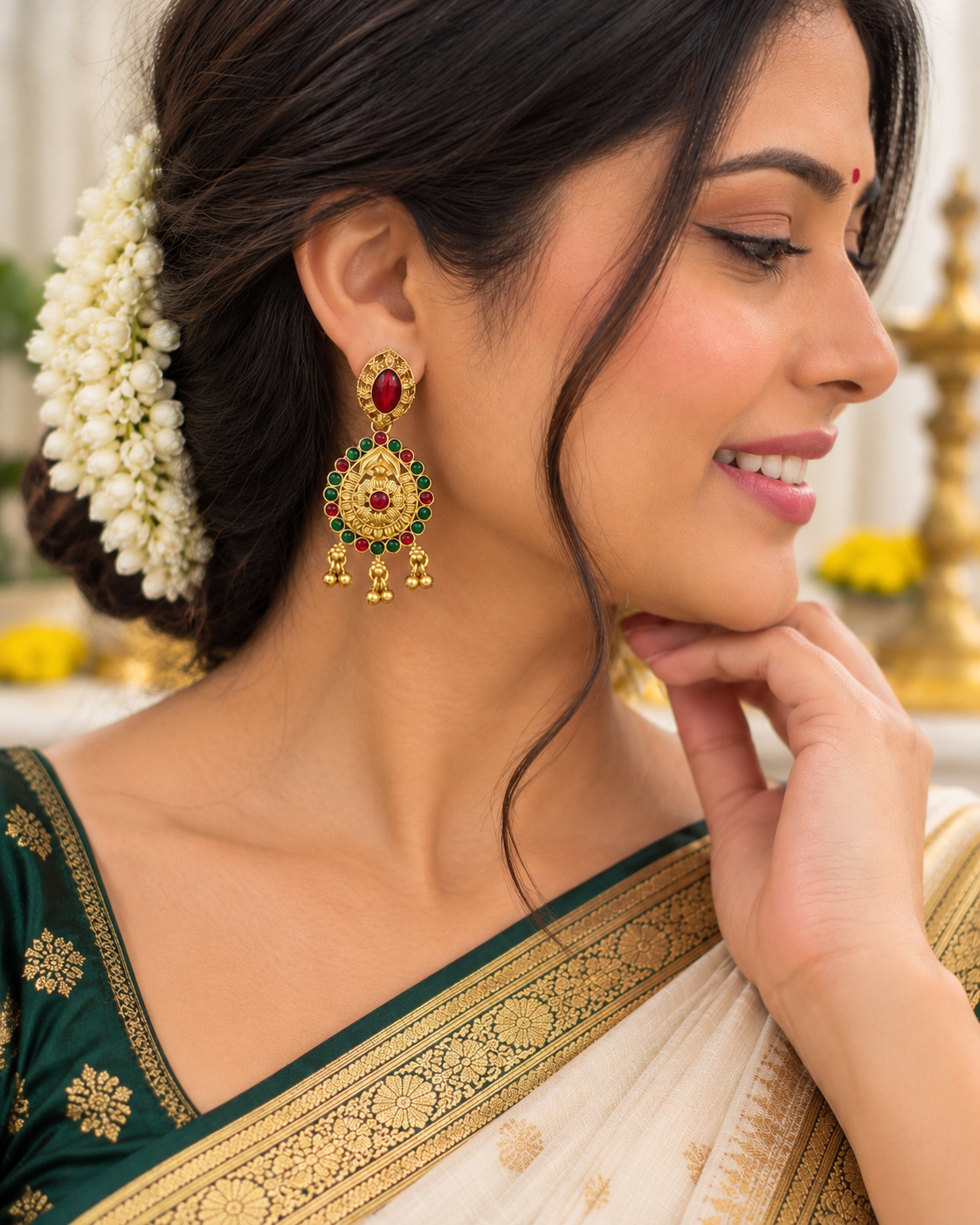 Jheel Red Jhumki