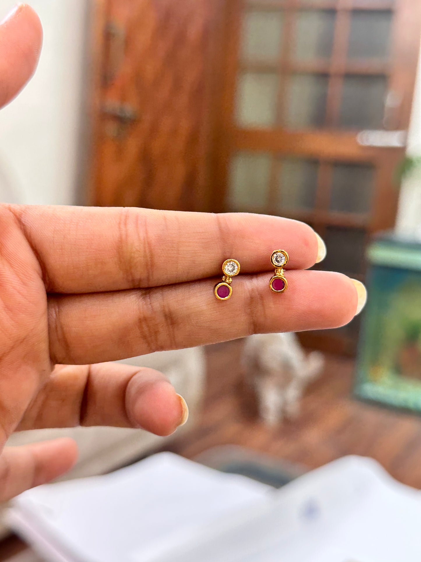 Dhira Ruby Studs