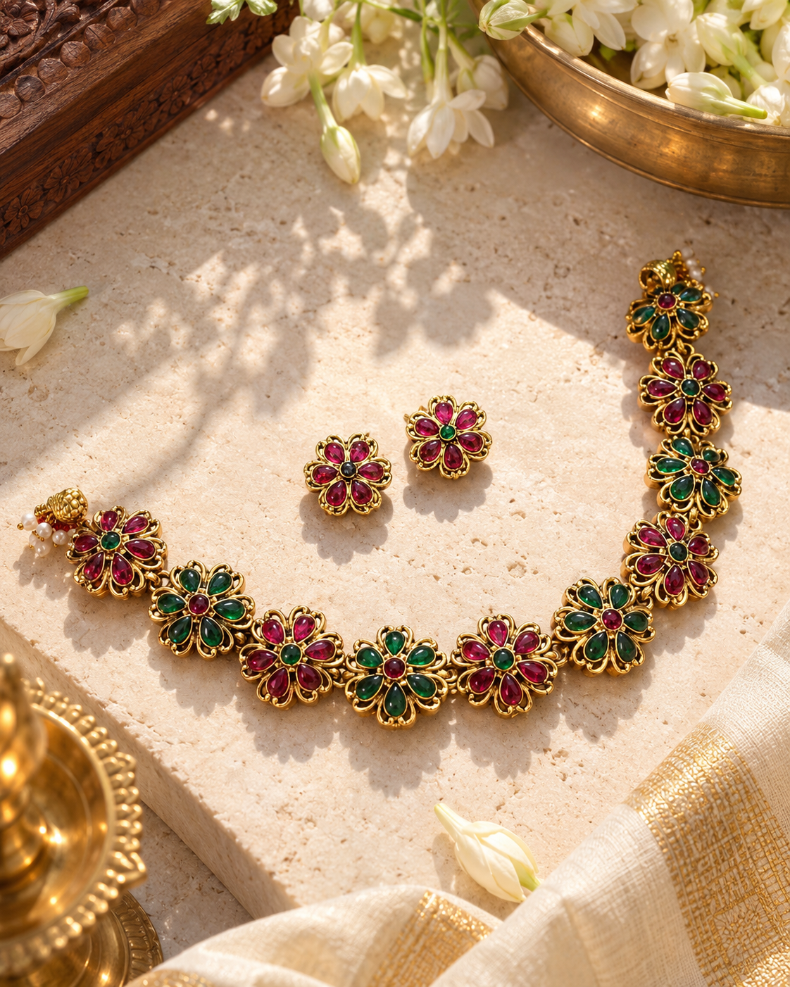 Maya Floral Necklace Set
