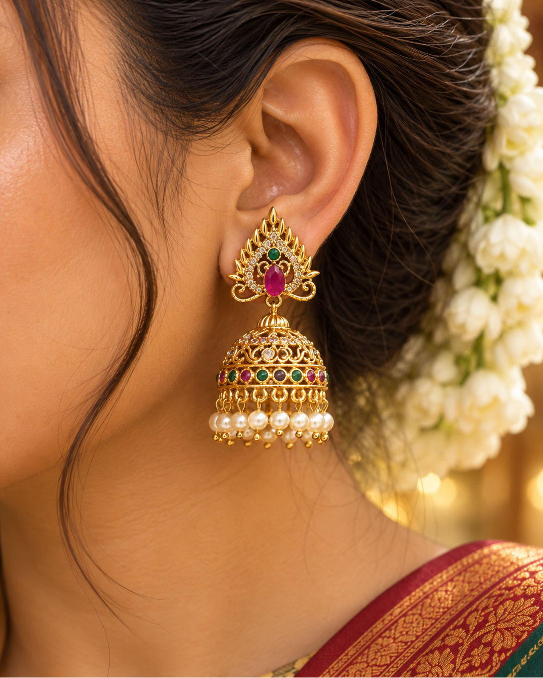 Ad Diya Ratna Jhumkas