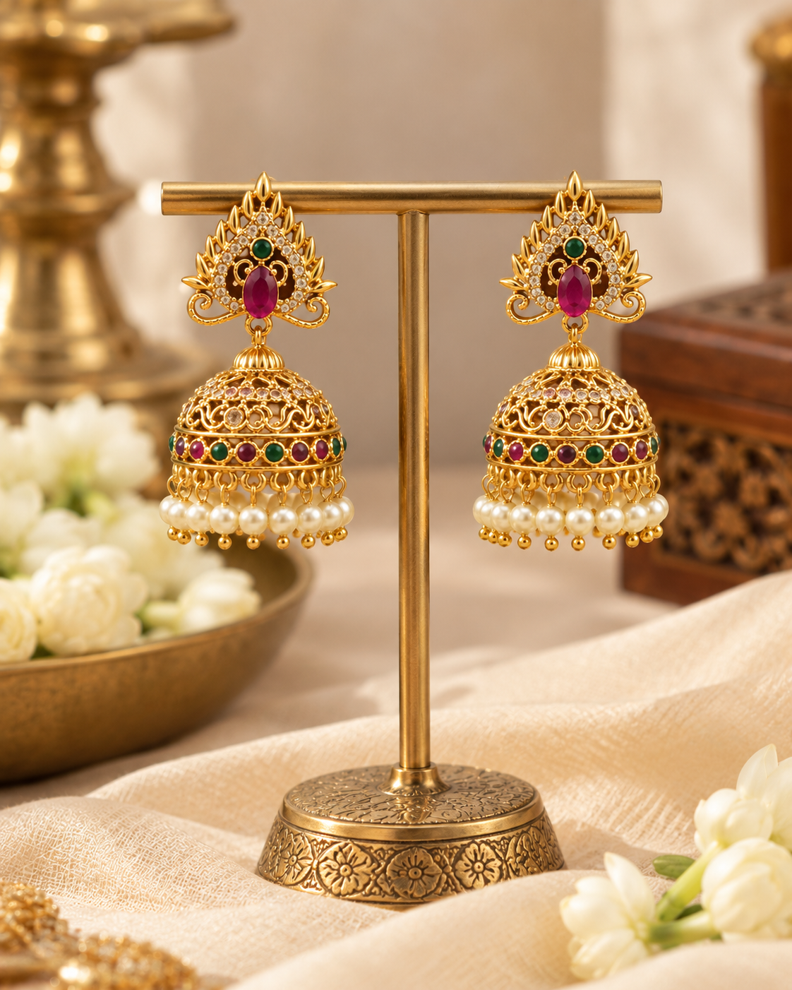 Ad Diya Ratna Jhumkas