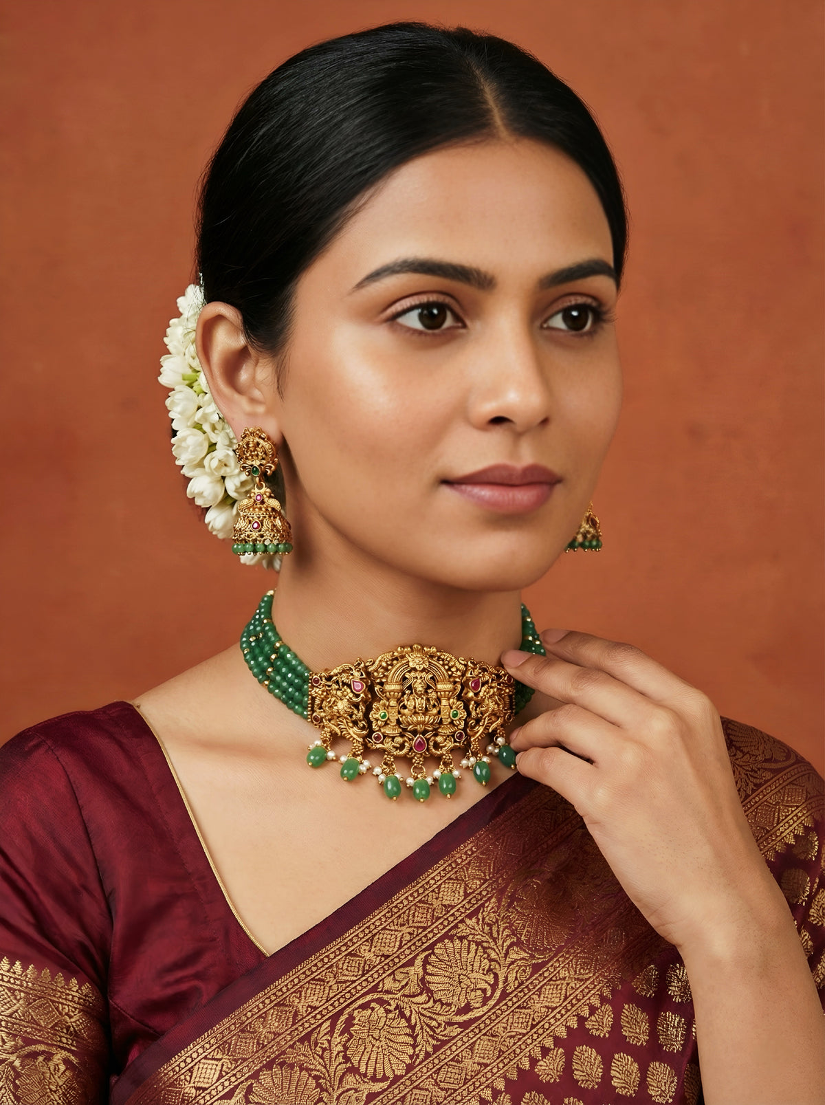 Deepa Green Choker Set