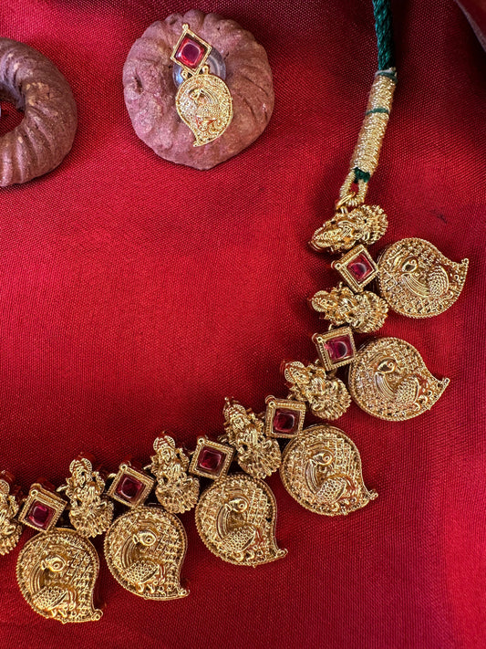 Indra Laxmi Temple Necklace Set