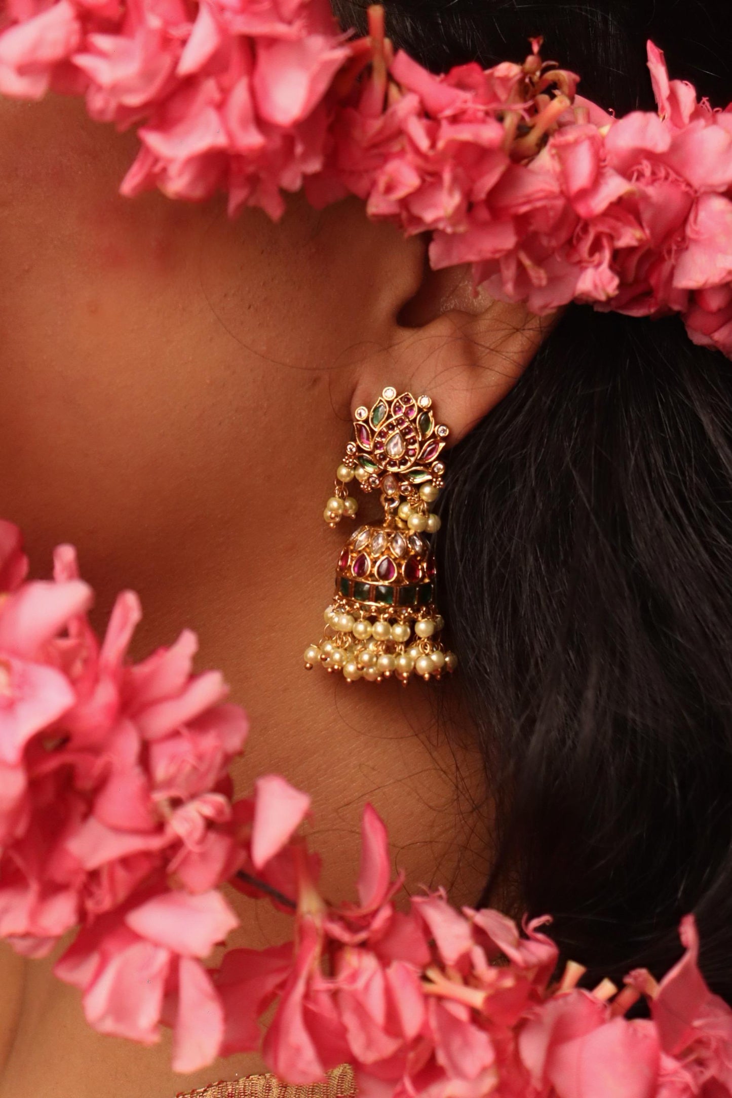 Leela Lotus Jhumkas