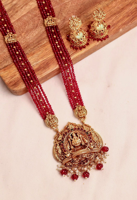 Long Laxmi Red Haaram