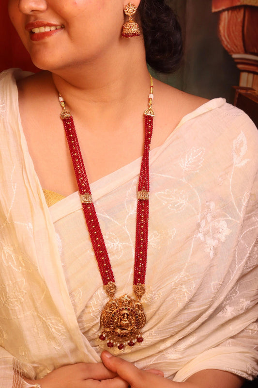 Long Laxmi Red Haaram