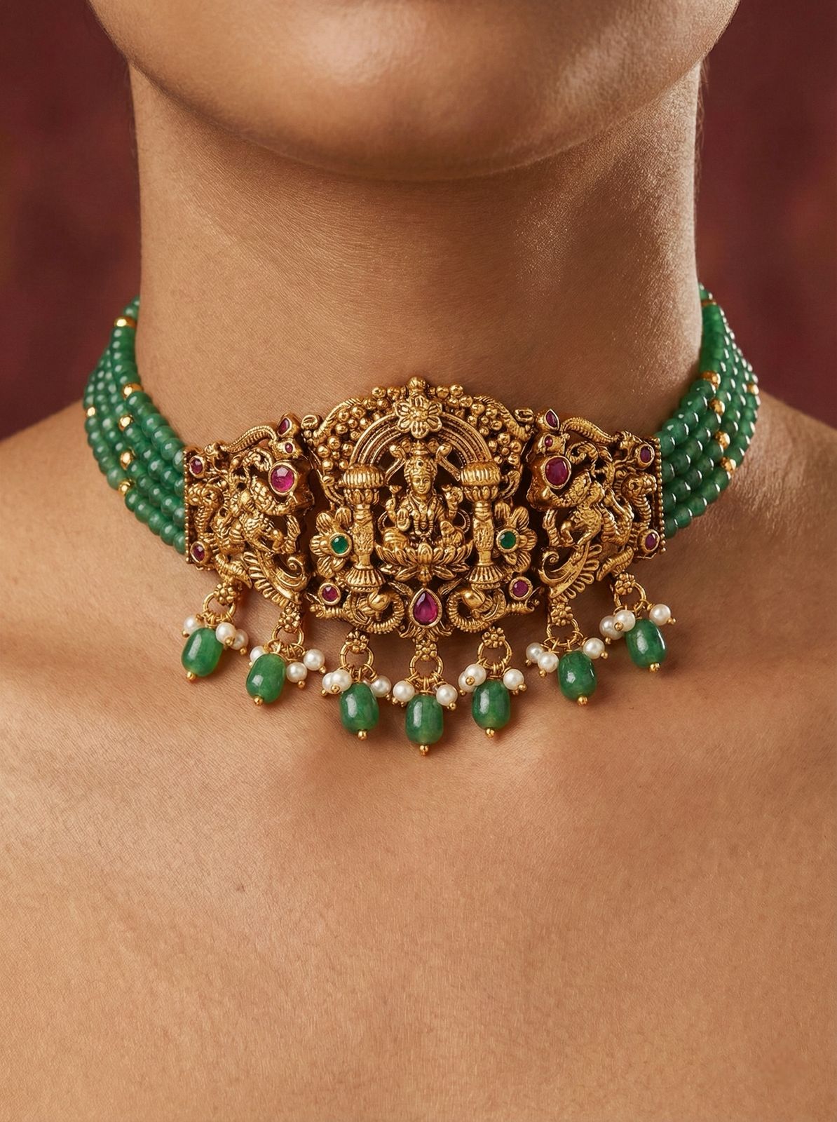 Deepa Green Choker Set
