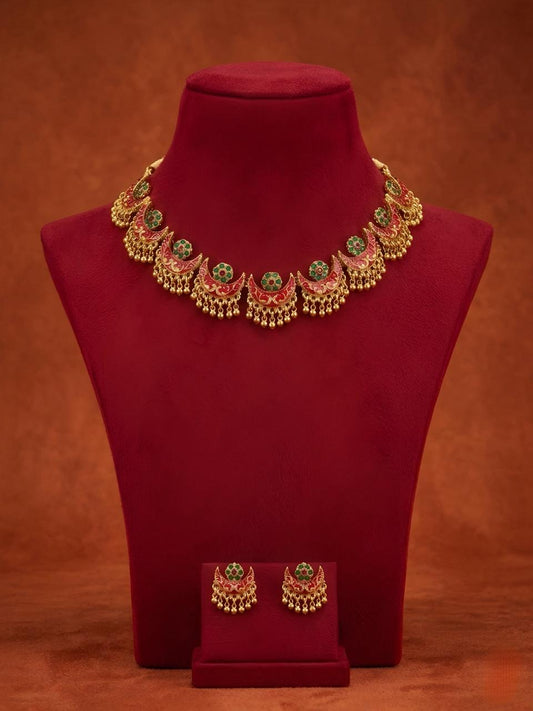 Multi Chandrahaar Necklace Set