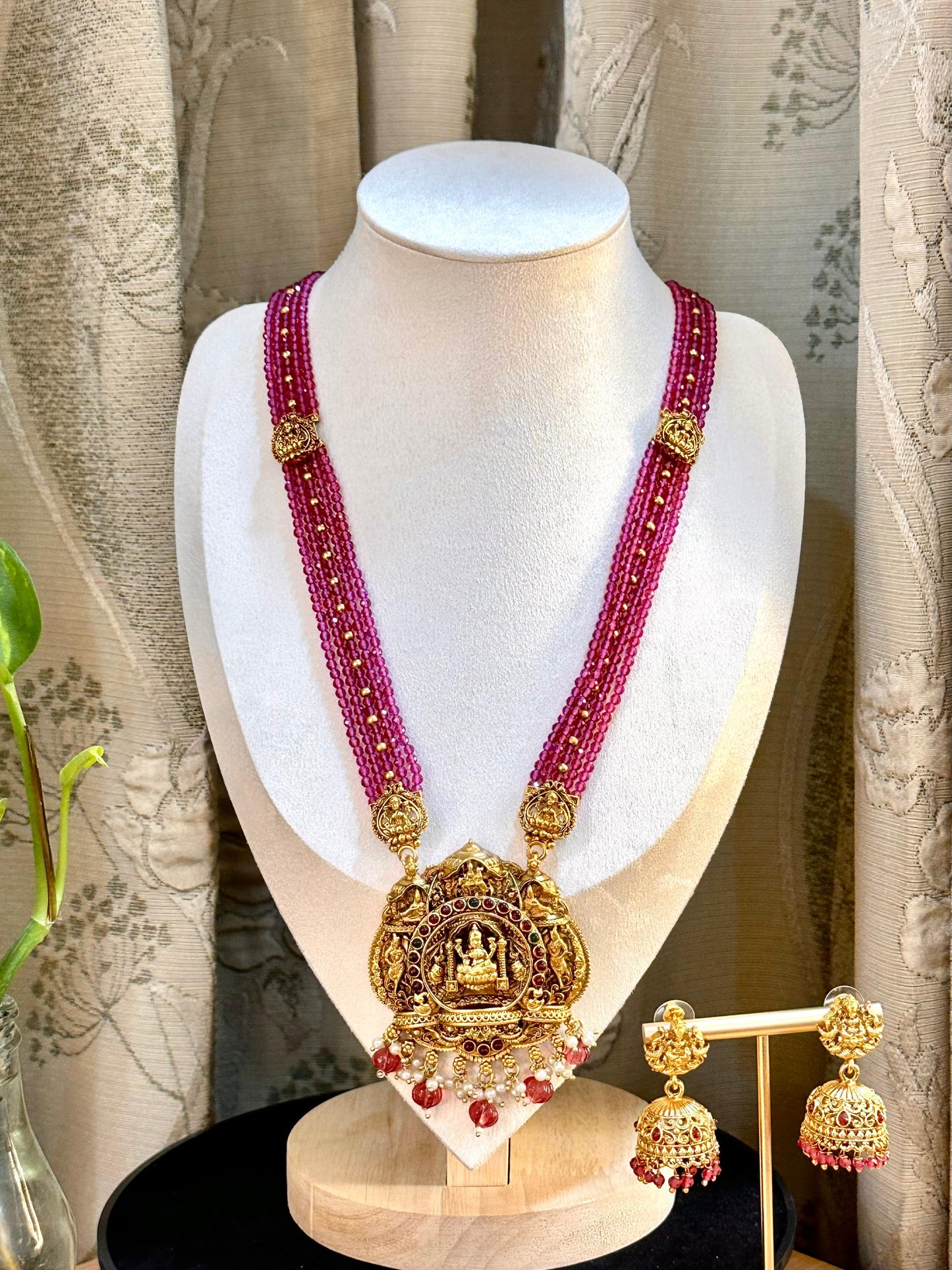 Pink Temple Long Haaram