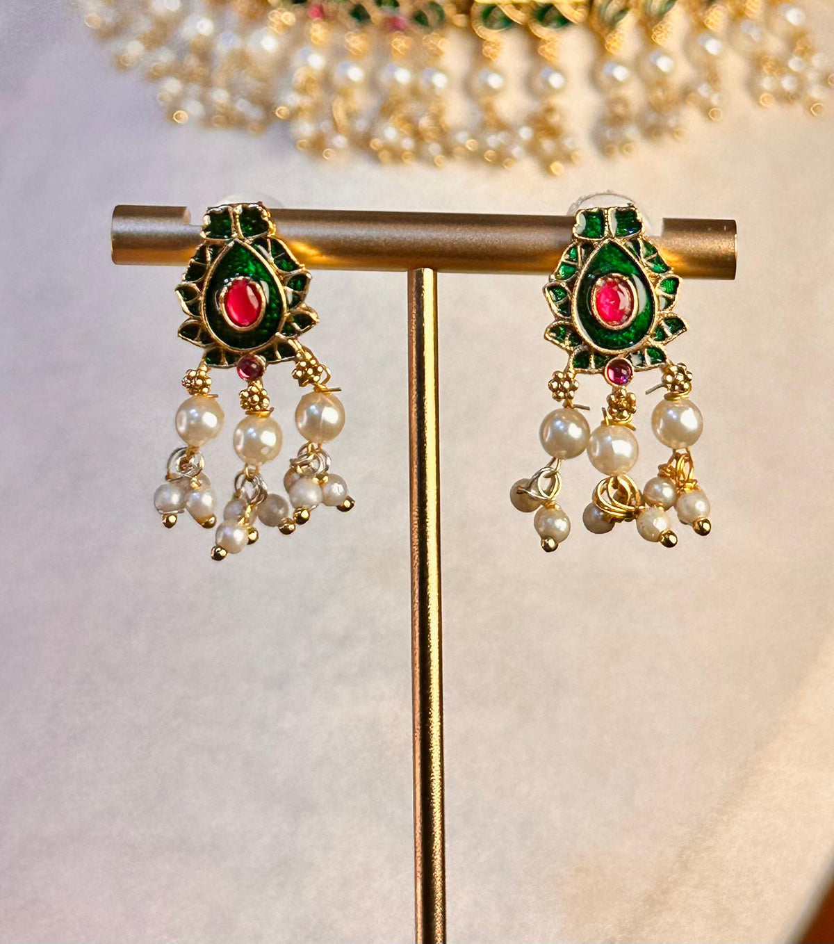 Green Meenakari Choker Set