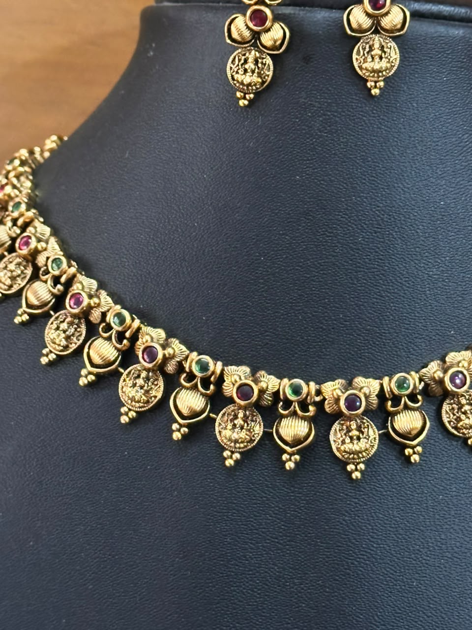 Laxmi 1G Gold Polish Necklace Set