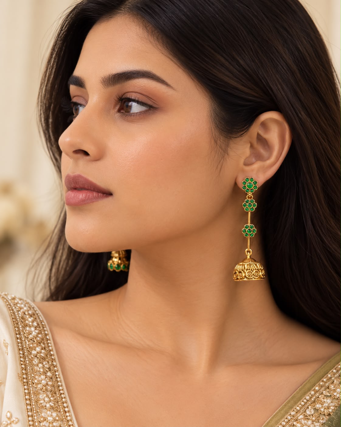 Darshitha Green Earrings