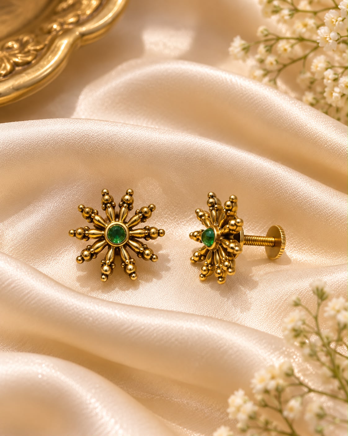 Sitara Green Studs