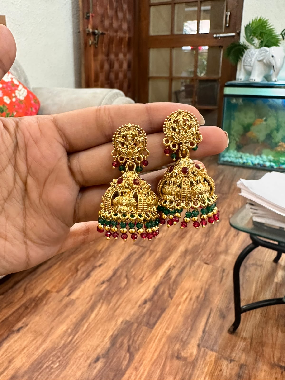 Laxmi Ganesha Jhumkas
