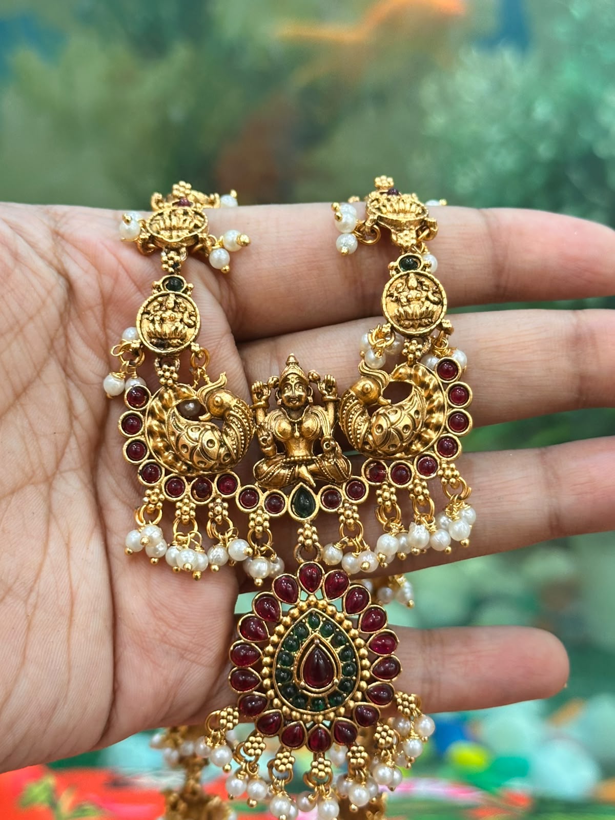 Gaja Laxmi Antique Haaram Set