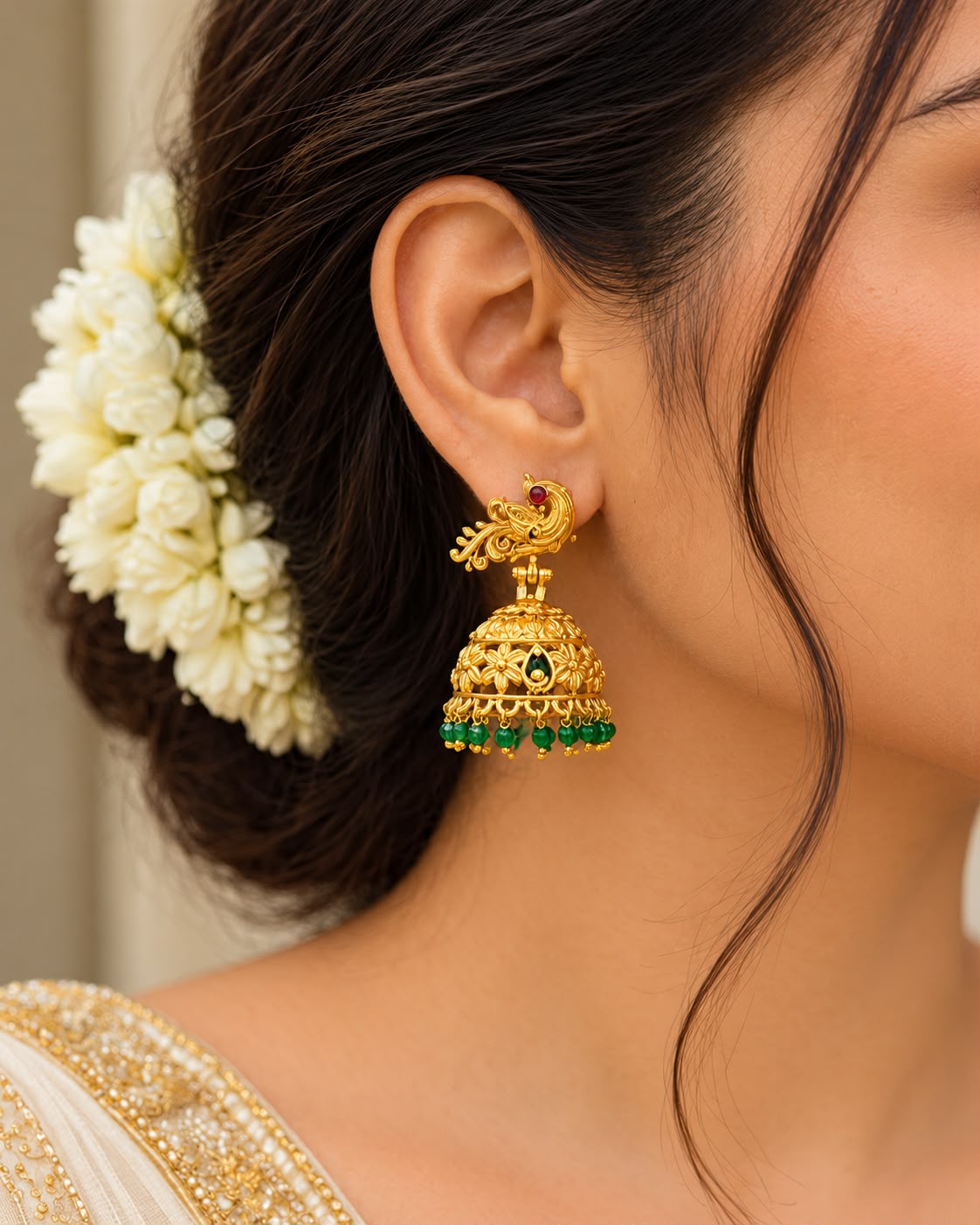 Mahima Peacock Jhumkas