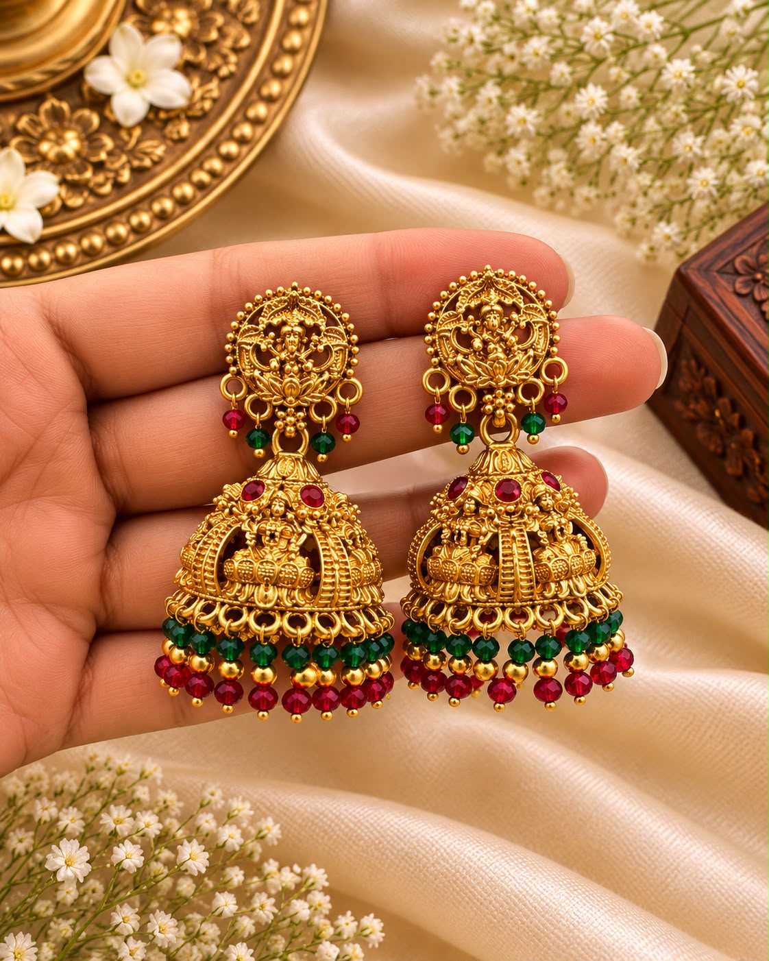 Laxmi Ganesha Jhumkas