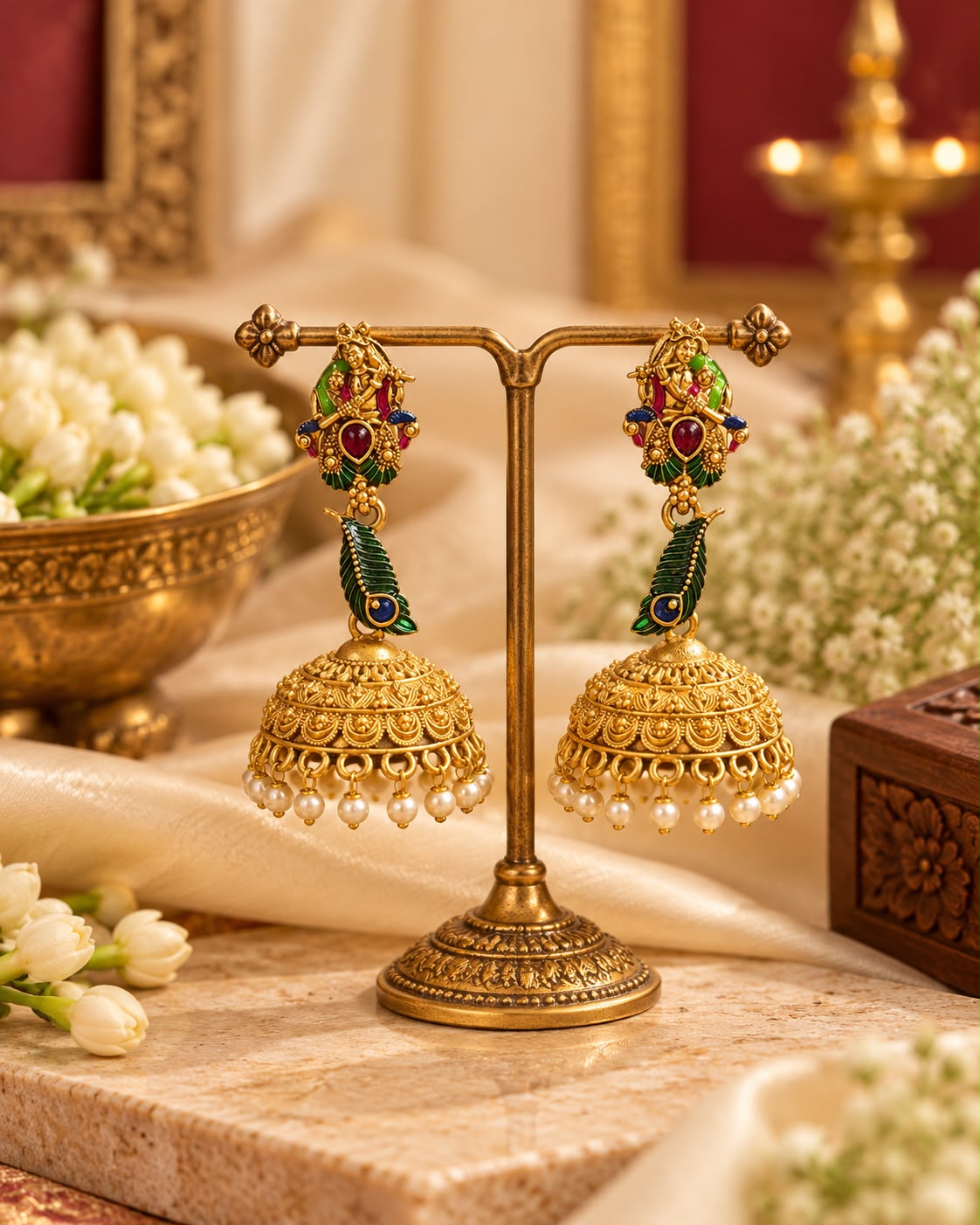 Radha Krishna Jhumkas