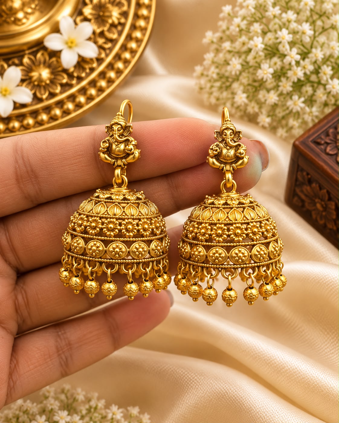 Ganesha Hoop Jhumkas