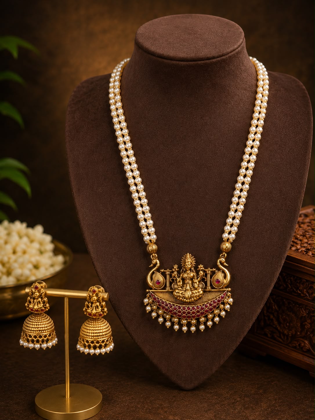 Manjari Pearl Necklace Set