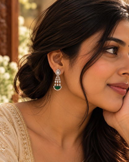 Green Ad Drop earrings