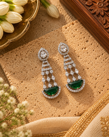 Green Ad Drop earrings