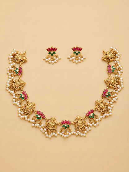 Devi Lotus Temple Choker Set