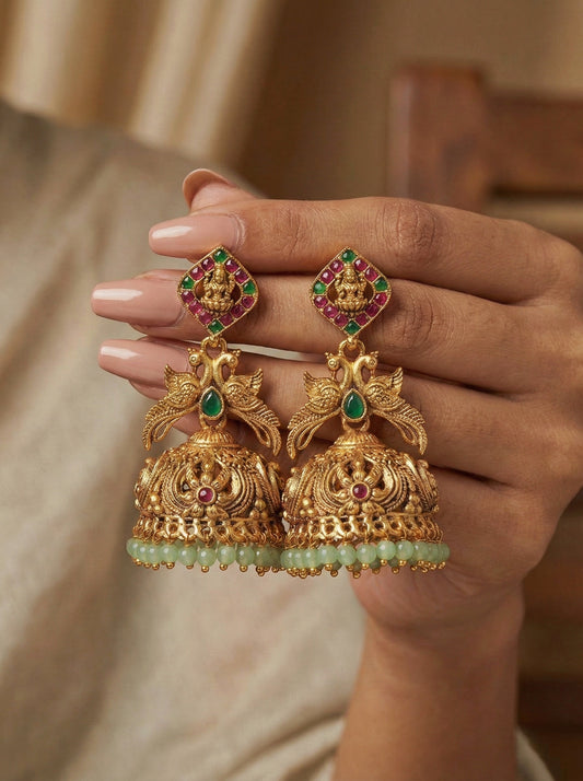 Vasudha Green Jhumkas