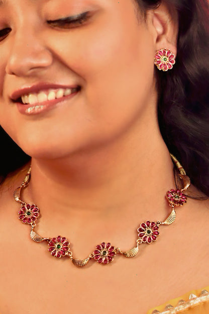 Pushp Rekha choker set