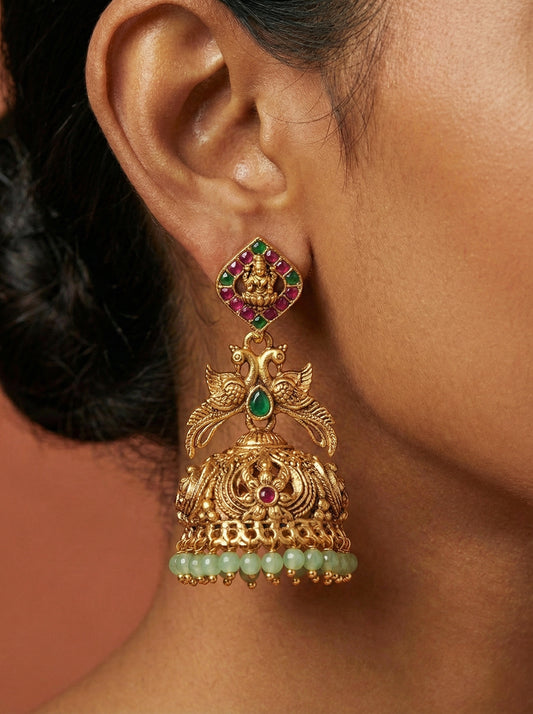 Vasudha Green Jhumkas