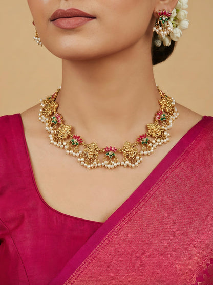 Devi Lotus Temple Choker Set