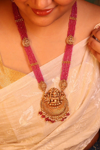 Long Laxmi Pink Haaram