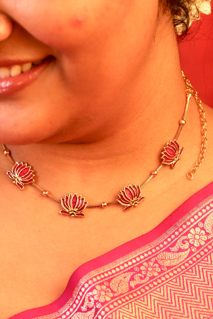 Padmabahar Lotus Choker set