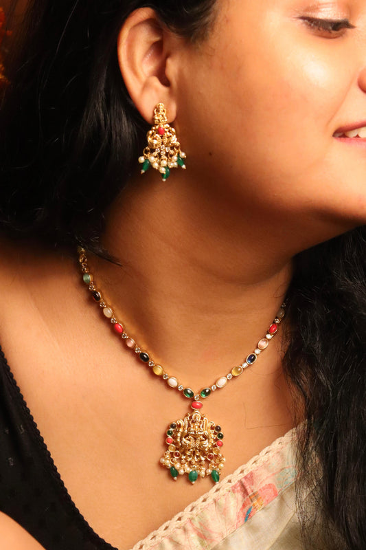 Navratna Temple necklace