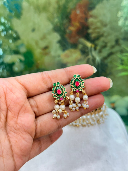 Green Meenakari Choker Set