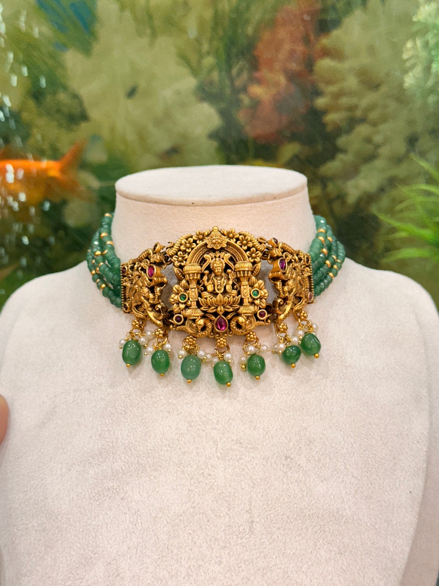 Deepa Green Choker Set