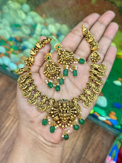 Lakshmi Ratna 1G Gold Polish Necklace Set