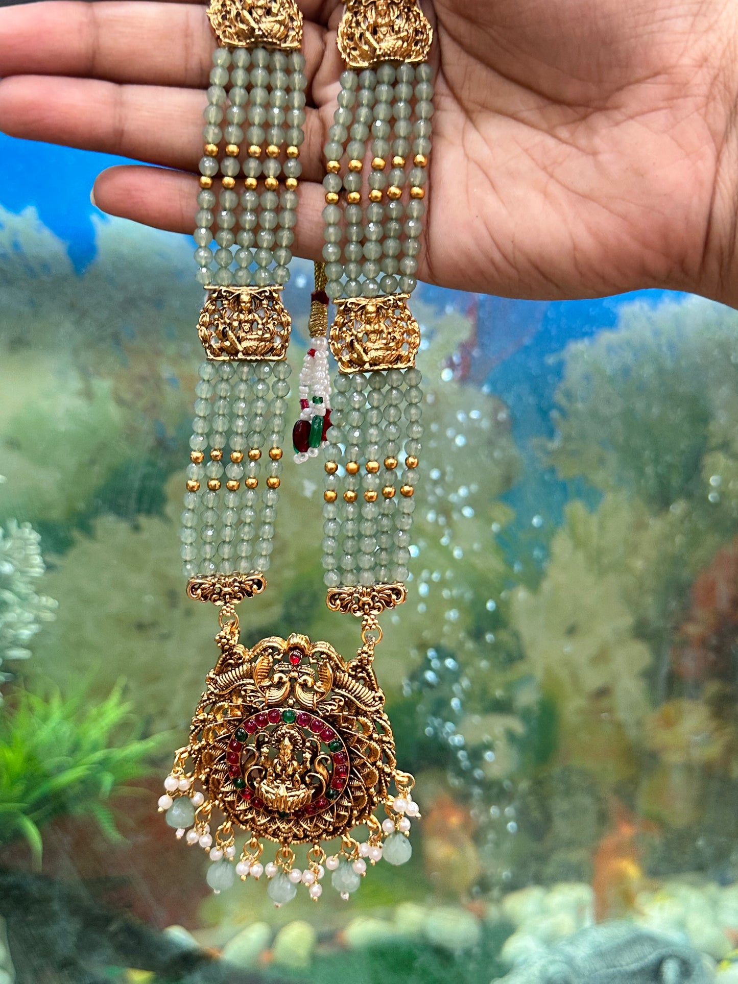 Mudra Long Mint Haaram