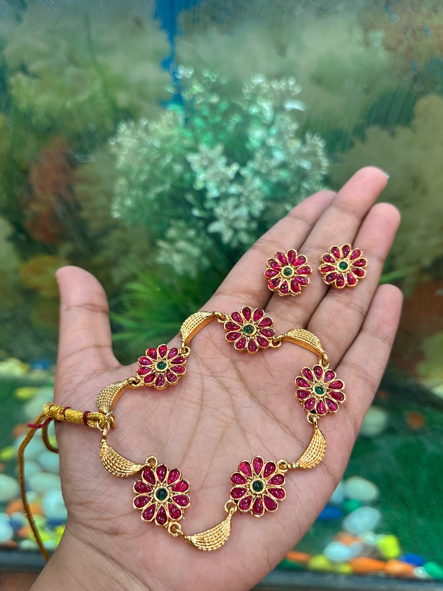 Pushp Rekha choker set