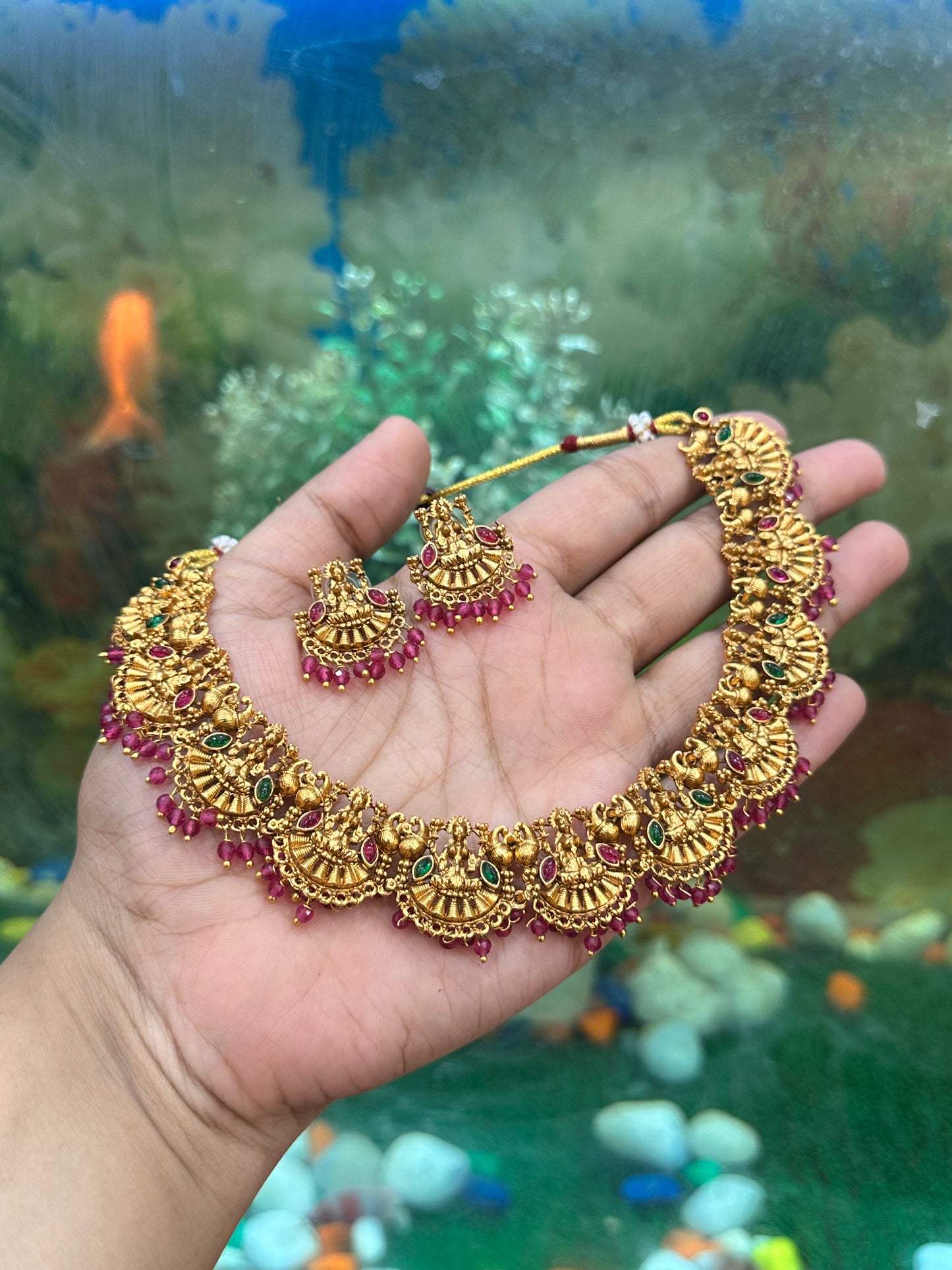 Vaibhavi Temple Necklace Set