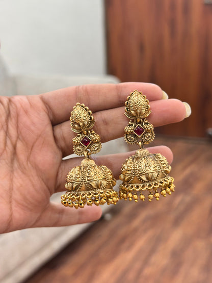 Urvashi Golden Jhumkas
