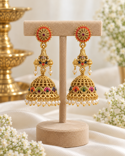 Coral Venkateshwara Earrings