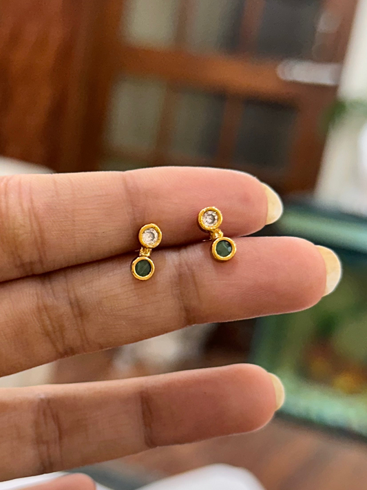 Dhira Green Studs